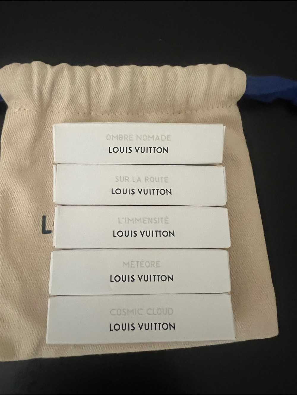 Louis Vuitton men sample perfumes
